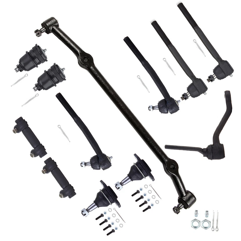 [12pcs] For Chevy Impala Caprice Steering Ball Joint Center Link Idler Arm Kit - Изображение 1 из 4