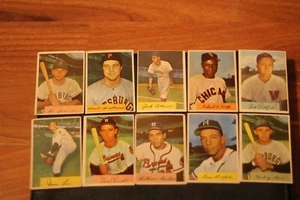 19 diff. 1954 Bowman Baseball Cards, Mistly VG/EX+, & Pirates, Braves - Picture 1 of 4
