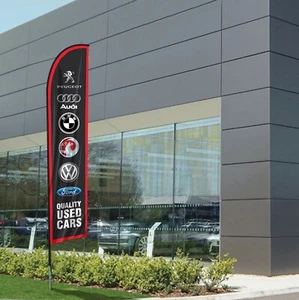 Quality Used Cars feather flag Kit ,Digitally  Printed Quality used Cars - Picture 1 of 1