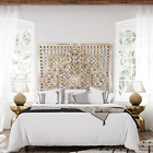 Hand-Carved King, Queen, Single Headboards with Balinese, Mandala Designs, Boho