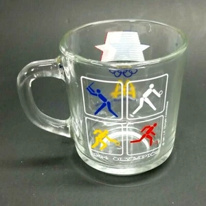 Vintage 1984 Olympics Los Angeles MCDONALDS Mug USA Clear Glass - Picture 1 of 5