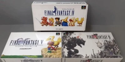 Final Fantasy IV V VI Super Famicom Nintendo Japanese ver 4 5 6 w/Box FF - Image 1 of 4