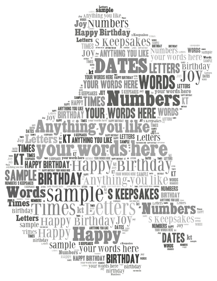 KTS KEEPSAKES word art personalised gift present keepsake birthday koala nan dad mum son aunt