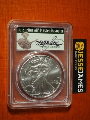 2020 (P) SILVER EAGLE PCGS MS70 CLEVELAND STRUCK AT PHILADELPHIA FIRST STRIKE - Image 1 of 2