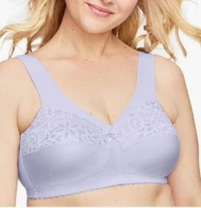 Sujetador Glamorise para mujer 44DD figura completa mezcla de algodón soporte #1001 lila - Imagen 1 de 5