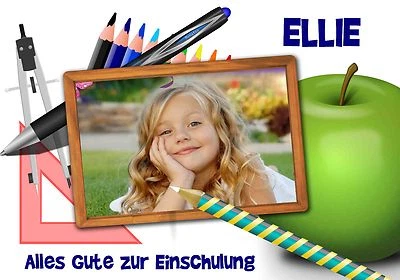 Einschulung Schulanfang Tortendeko Tortenaufleger  Tortenbild 0678 - Bild 1 von 3