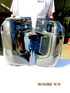 OEM Harley D. Road Glide Lower Fairings + Mtg Hard-Dark Grey Metallic-1998-2009 - Picture 1 of 16