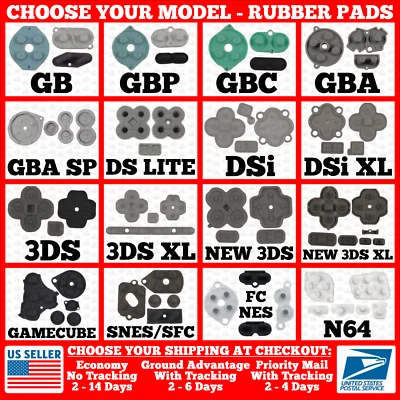 Controlador de goma conductora D-Pad GB/GBC/GBA/SP/DS/Lite/DSi/Nuevo/3DS/XL/SNES/NES Foto 1 de 2