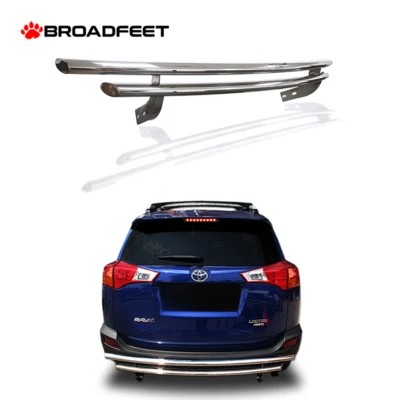 Parachoques trasero doble capa de acero inoxidable para Toyota RAV4 2006-2012 Foto 1 de 4