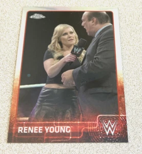 2015 Topps Chrome WWE Diva Refractor #55 Renee Young - Picture 1 of 2