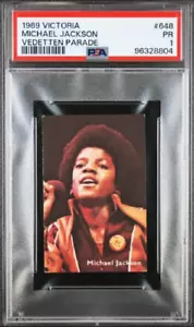 1969 Victoria Vedetten Parade #648 Michael Jackson Rookie Card RC PSA 1 GOAT - Picture 1 of 2