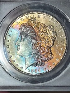 1884 CC $1 Morgan Dollar MS64 GSA ANACS Toned #7321994 - Picture 1 of 10