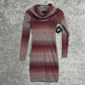 IN San Francisco Long Sleeve Turtle Neck Sweater Dress Women's Size S Rose Color - Picture 1 of 13