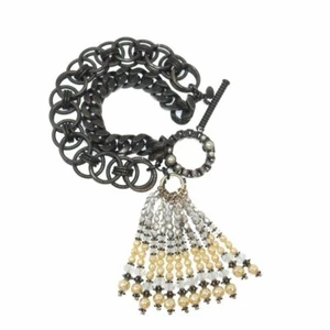 Miriam Haskell Mixed Chain Pearl Bracelet - Picture 1 of 1