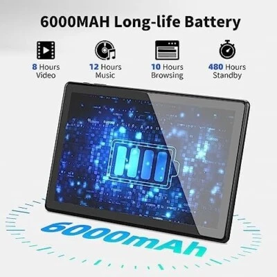 SGIN Tablet 10.1 Inch 4GB RAM 64GB Storage Android 12 Tablet - Image 1 of 4