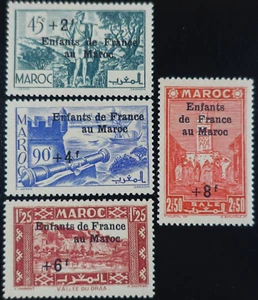 TIMBRES des COLONIES FRANÇAISES - MAROC N°200/203 NEUF ** LUXE MNH - Imagen 1 de 2