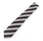 SUITSUPPLY Men Tie 150 x 8 cm Classic Brown Wool Silk Striped Pointed-End