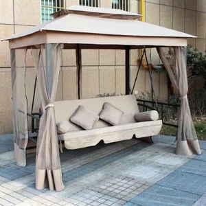 XXL Luxus Premium Hollywoodschaukel Gartenschaukel mit Bett-Liegeposition 2022 - Bild 1 von 7