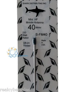 Shark FM-Mini 40 Meter HF Single Band Mobil Amateurfunk Stick Straßenantenne schwarz - Bild 1 von 2