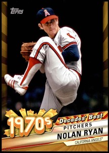 Nolan Ryan 2020 Topps Decades Best 5x7 Gold #DB-37 /10 Angels