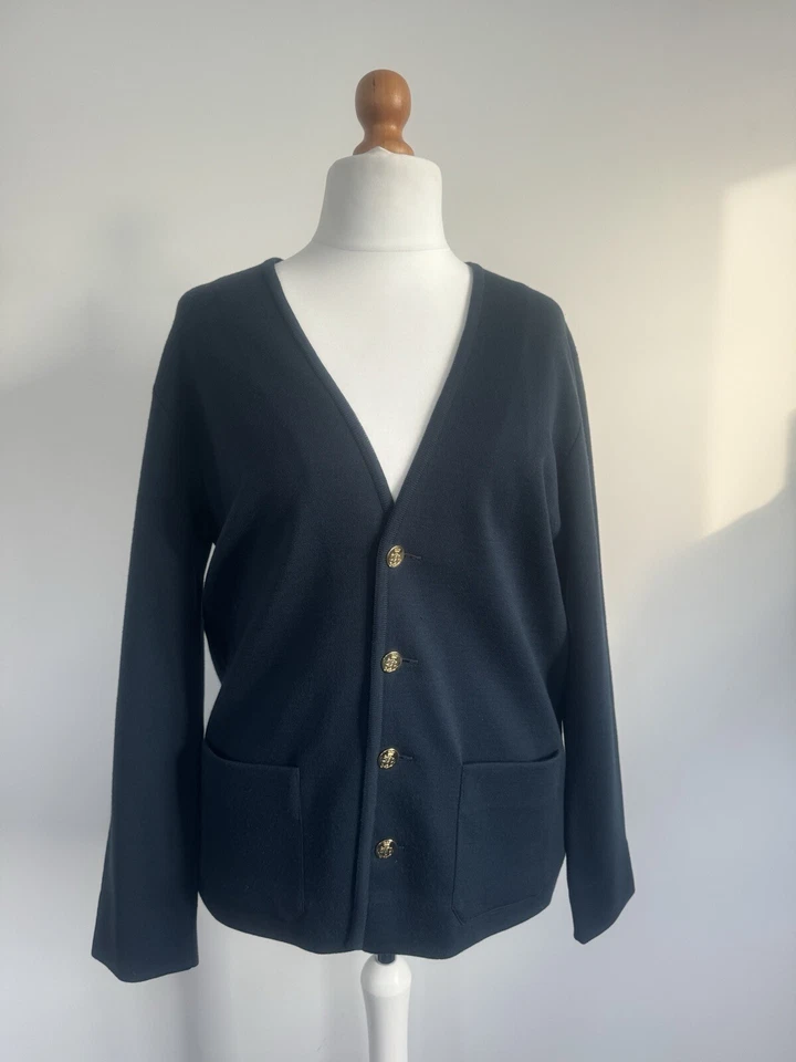 Men’s, St Croix, Cardigan, L, Navy, 100% Merino Wool, Made USA, Retro, Vintage - Image 1 of 4