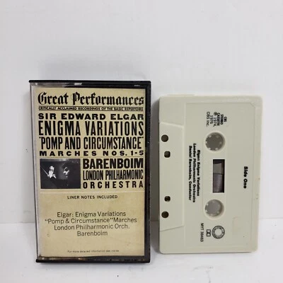 CBS Great Performance Sir Edward Elgar Enigma Variations Barenboim Cassette Tape - Image 1 of 4