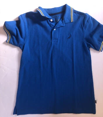 Nautica Boys' Polo Shirt Blue Size M 10-12 - Image 1 of 2