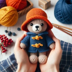LINDO PATRÓN TEJIDO AMIGURUMI GANCHILLO OSO PADDINGTON 13 cm de altura solamente - Imagen 1 de 1