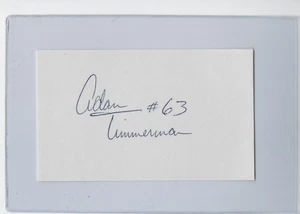 Adam Timmerman Green Bay Packers Signed Auto Football 3x5 Index Card Autograph - Picture 1 of 1