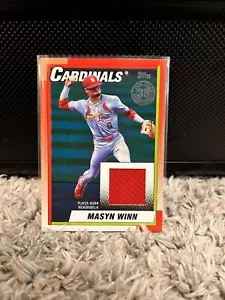 2025 Topps Series 1 MASYN WINN 1990 Topps Baseball Relic Blue /150 CARDINALS - Picture 1 of 2