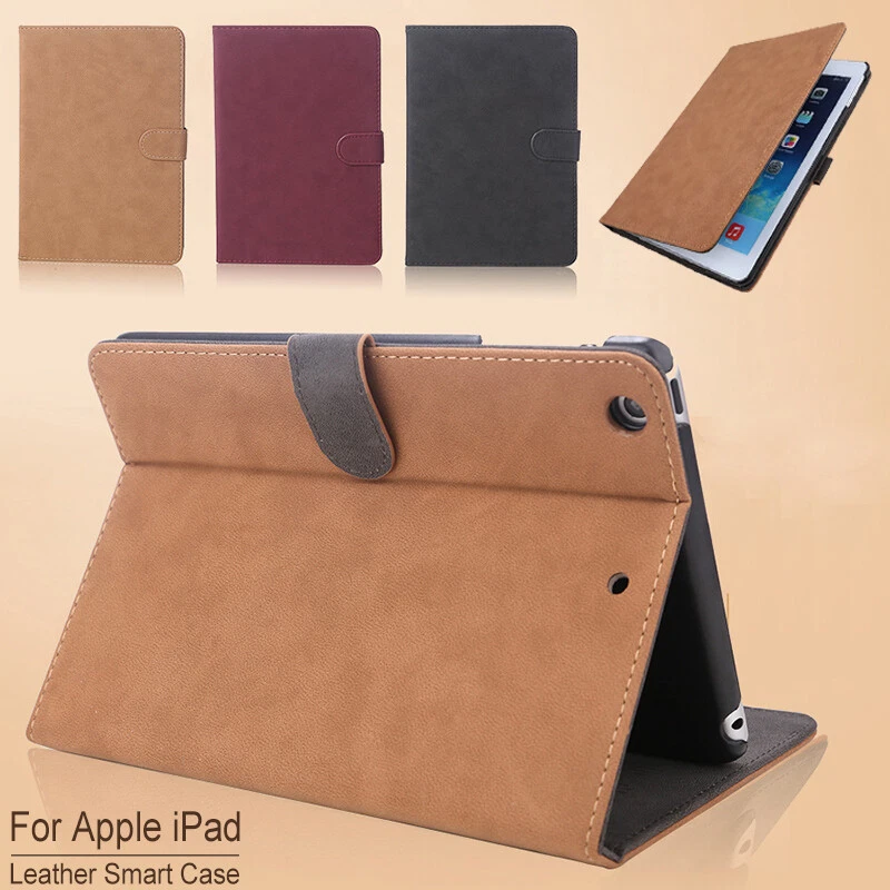 For iPad 10.2 9th 8th Air 10.9 6th 9.7 Mini Leather Case Smart Flip Cover Stand - Image 1 of 4