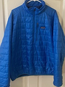 Men's Patagonia Primaloft Blue Quilted Jacket Insulated Zip Up Size XL - Picture 1 of 6