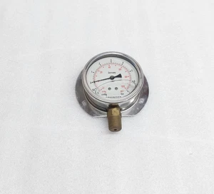 KI.1.6 PRESSURE GAUGE GRAINGER -30-100 PSI -46-7 BAR USED KI 1 6 - Picture 1 of 3