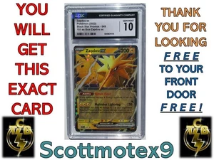 2023 Pokemon Zapdos ex Black Star Promo #049 151 ex Box - ZAPDOS ex HP 200 CGC 10 - Bild 1 von 8