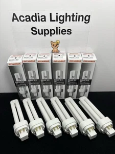 ⚡️6 Pack⚡️ Sylvania Dulux D/E Compact Fluorescent CF13DD/E/835/ECO 13W 20671 - Picture 1 of 5