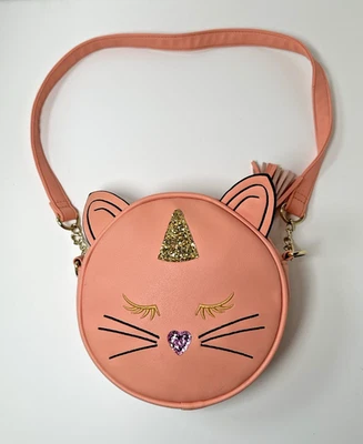 Olivia Miller Handbag Collection Kitty Cat Unicorn Face Peach Color Bag Purse - Image 1 of 4