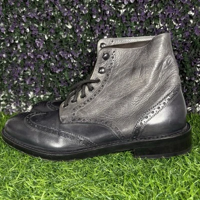 Botas Kenneth Cole Fix-ture Etiqueta Negra Para Hombre Talla 9.5 Cuero Negro Gris Foto 1 de 4