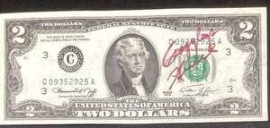Elroy Crazy Legs Hirsch Signed Currency $2 Dollar Bill Football Autograph JSA - Picture 1 of 4