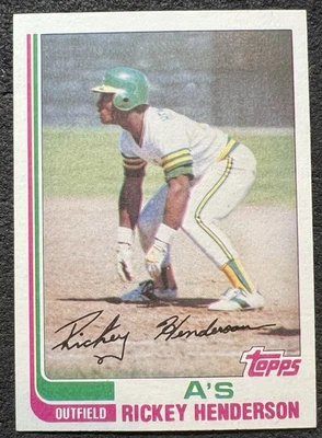 1982 TOPPS RICKEY HENDERSON (atletismo Oakland) #610 quase perfeito/perfeito - Imagem 1 de 2