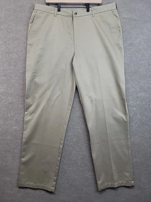 Брюки Van Heusen гибкая талия мужские 40x34 бежевые без железа плиссированные классический крой - Изображение 1 из 4