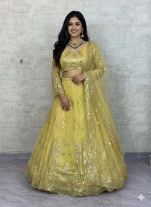 Bollywood Lehenga Indio Choli Boda Fiesta Ropa Lengha Diseñador Nupcial Étnico - Imagen 1 de 9