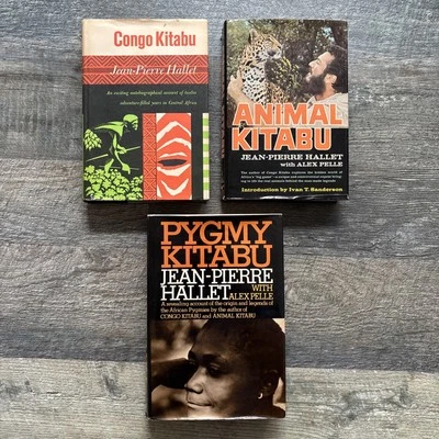 CONGO Animal Pigmy KITABU Jean-Pierre Hallet Set Signed - Image 1 of 4