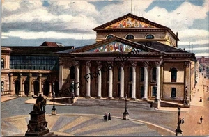 Munich Germany Postcard National Theatre Kgl. Hof WIRO Künstlerkarte Unused922 - Picture 1 of 2