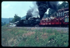 Cass Scenic Railroad leaving station West Virginia 7-3-66 35mm Slide (6414) - Picture 1 of 3