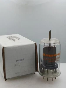 1970 Amperex USA JAN 5894 NOS NIB Gold Pins Serious Tubes BG81 - Picture 1 of 4