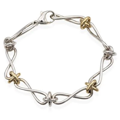 Brazalete Tiffany & Co. Paloma Picasso Plata de Ley Oro 18K Eslabones Infinitos Foto 1 de 4