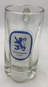 LOWENBRAU MÜNCHEN Bierkrug Stein 8oz Glas Deutsch Schwer - Bild 1 von 7