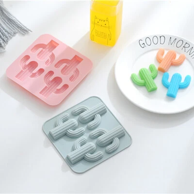 Silicone Mold Cactus Shape Chocolate Candy Mould Fondant Cake Decor 4/6 Holes - Image 1 of 4