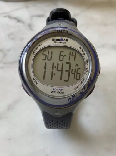 Nice Timex Ironman Triathlon 652 YY 30 Lap 100 WR Digital Watch - New Battery