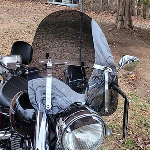 18"x16" Smoke Windshield Windscreen For Honda Shadow VLX600 VT750 VT1100 VTX1300 - Picture 1 of 12